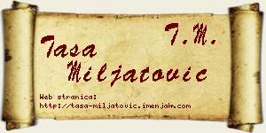 Tasa Miljatović vizit kartica